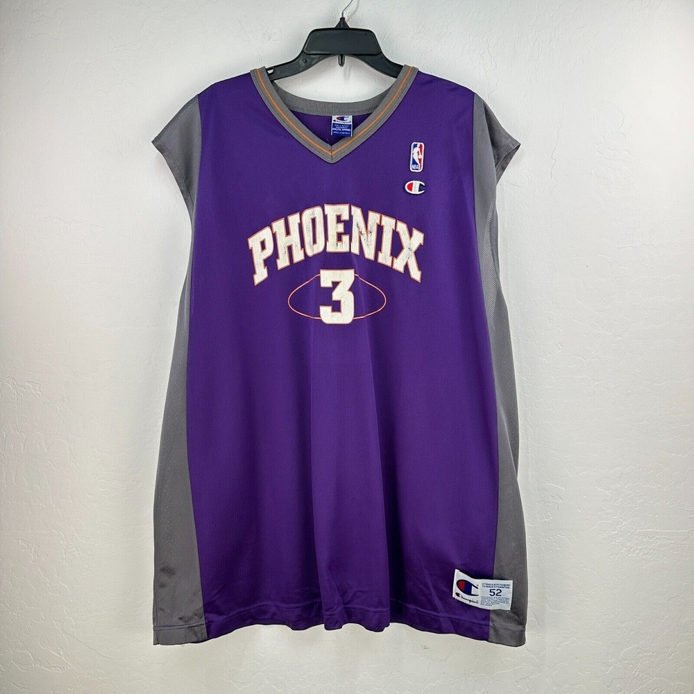 Vtg Phoenix Suns Champion Jersey Mens‎ 2XL Purple NBA Basketball Stephon Marbury